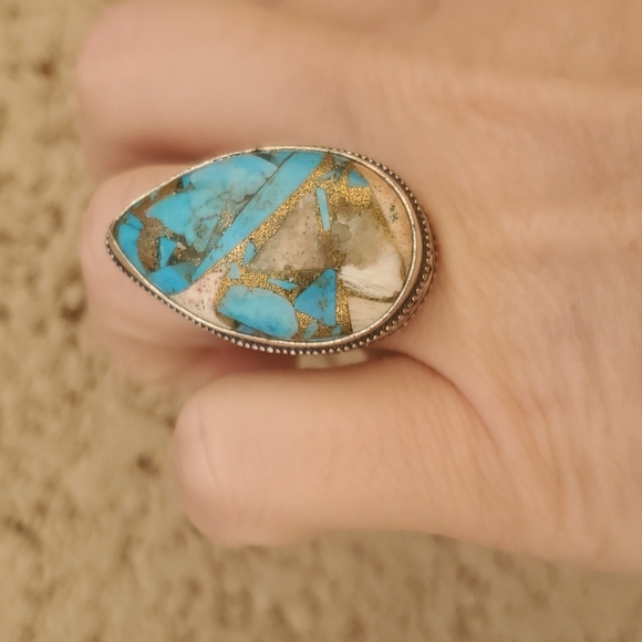 New Spiny Oyster 925 Silver Ring. - Picture 5 of 13